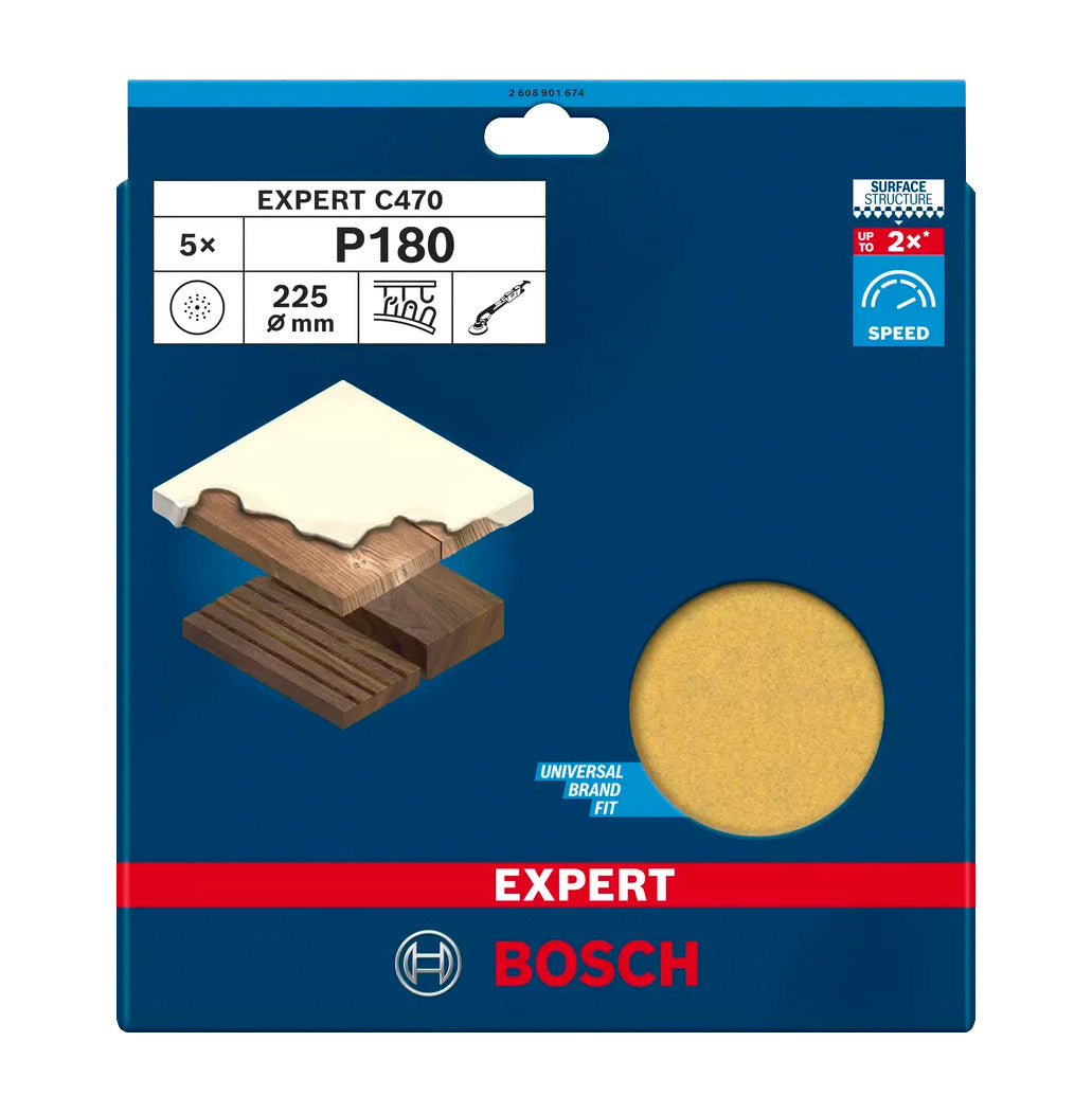 Disque abrasif Expert C470 225mm 5 unités Bosch