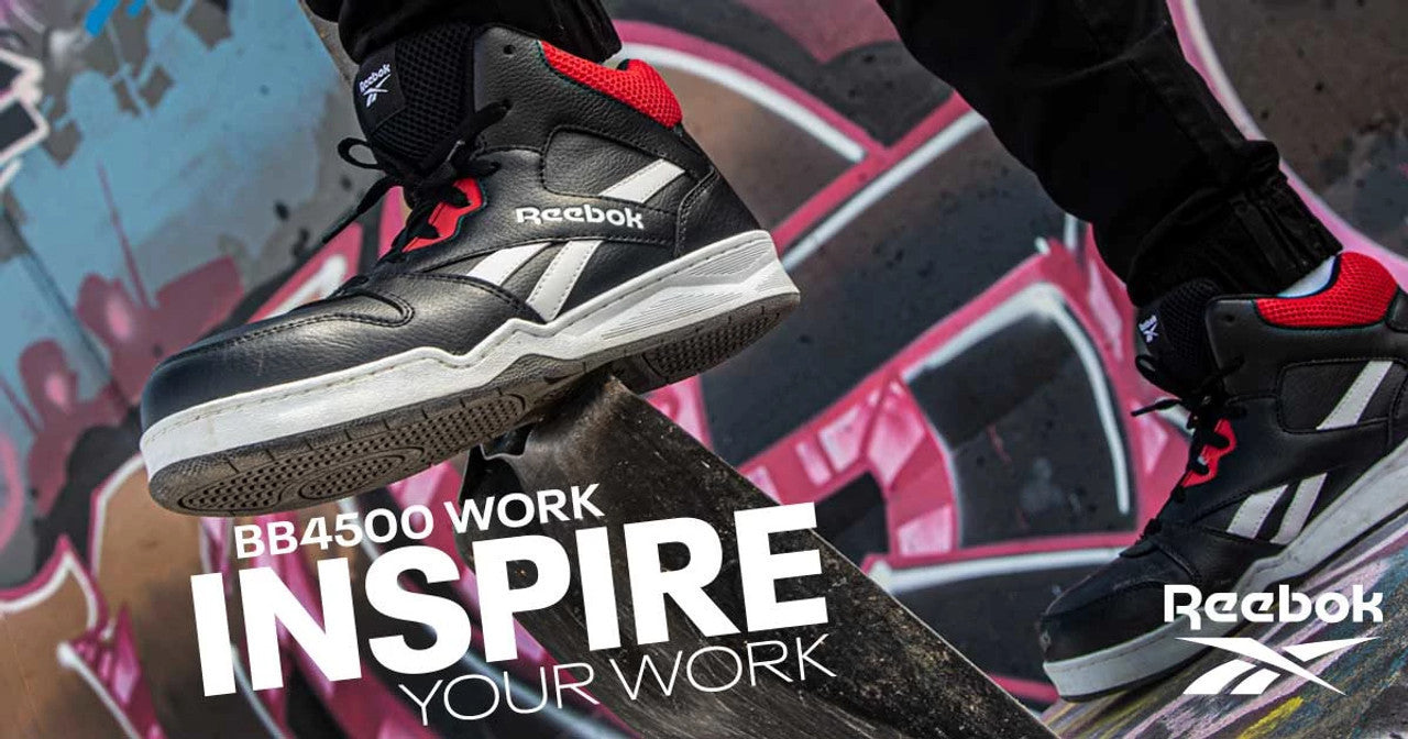 Zapato de seguridad de caña alta Negra y Roja Reebok IB4132S3 - 6