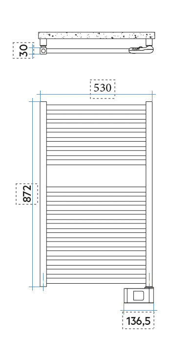 Toallero radiador eléctrico Quardé IRSAP - 7
