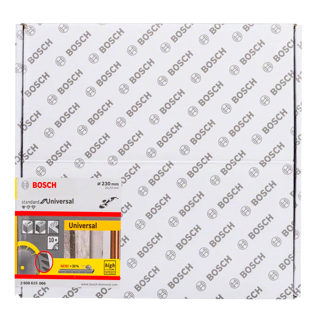 Boîte de 10 unités de disques à tronçonner diamantés Standard Universel 230 mm