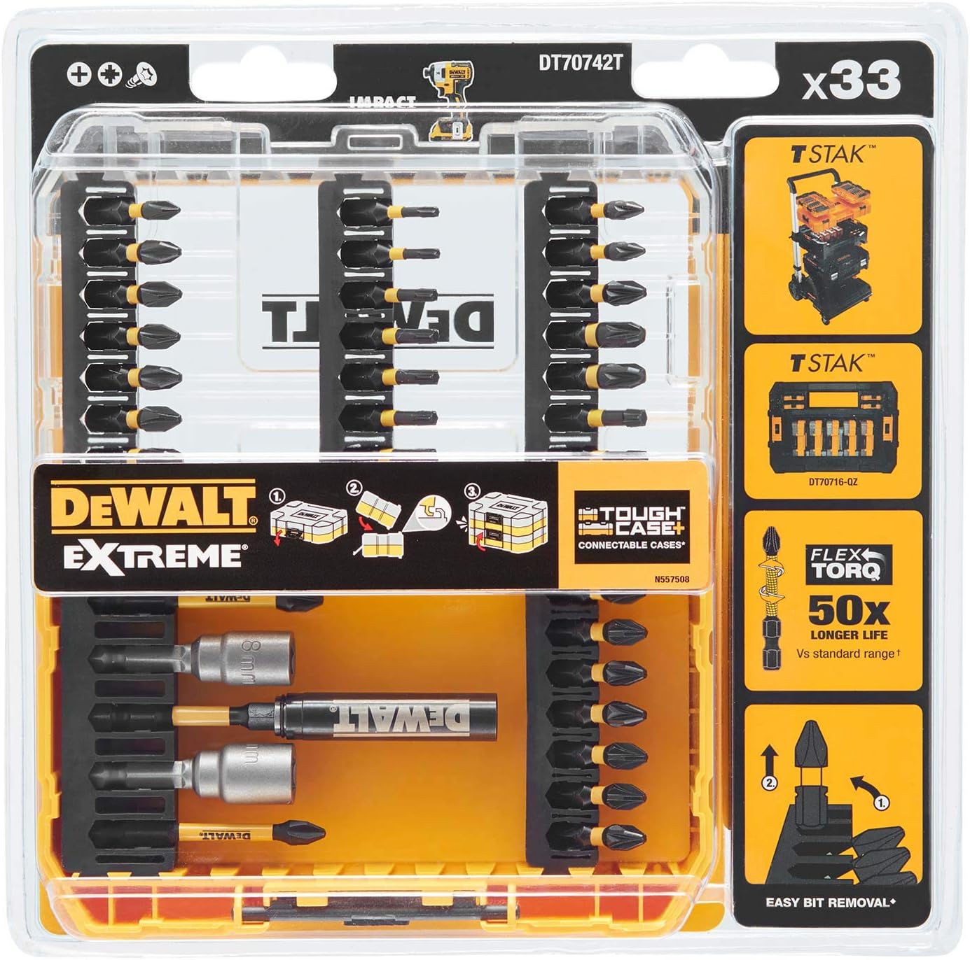 Jeu de tournevis Dewalt DT70742T 33 pièces