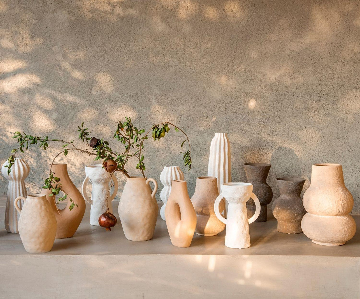 Vase décoratif en grès blanc Dulia 28 cm Andrea House