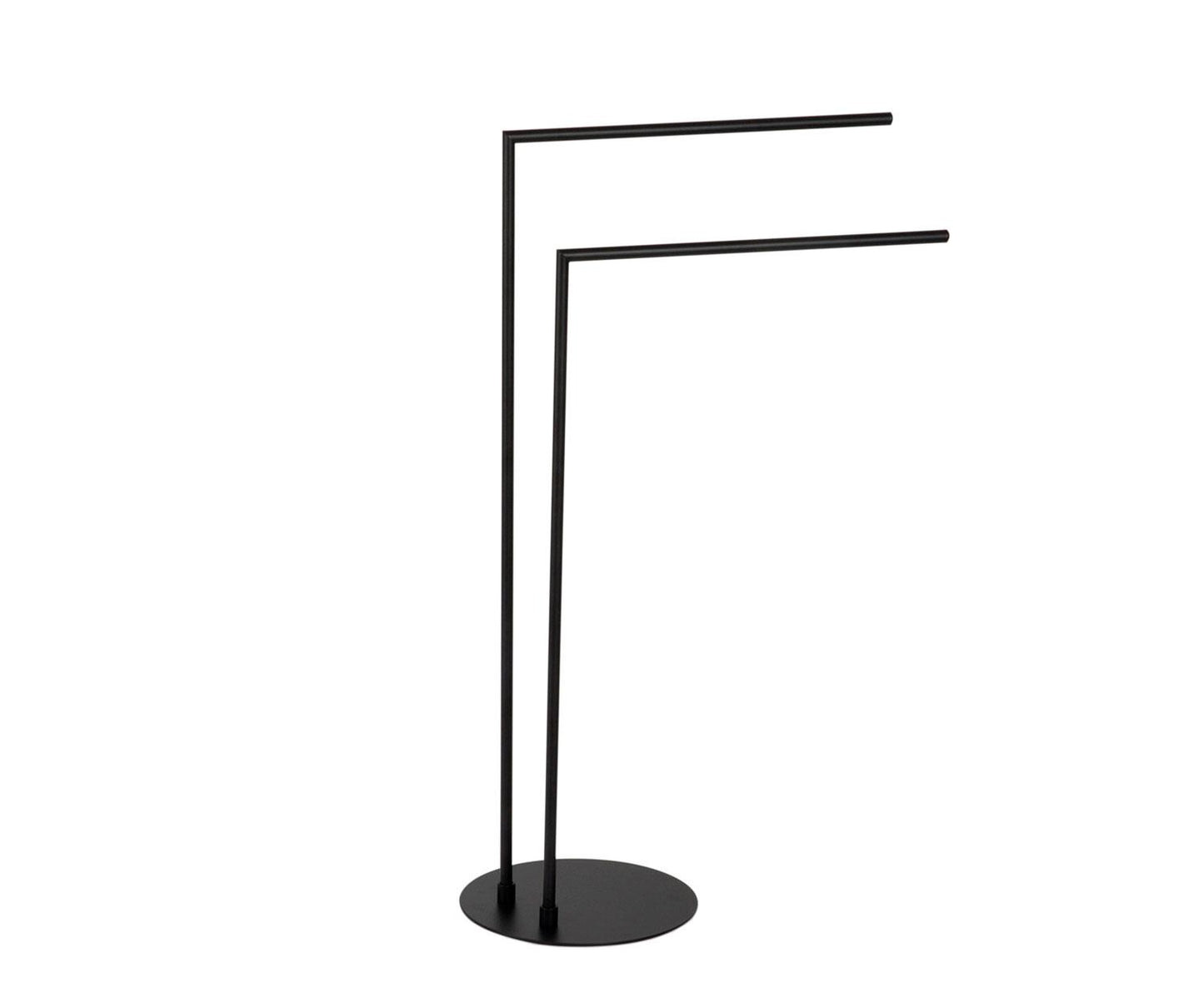 Porte-serviettes autoportant industriel en métal noir Andrea House