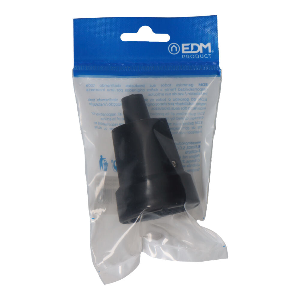 Base aérienne en caoutchouc T/TL 10/16A 250V Noir EDM E42103