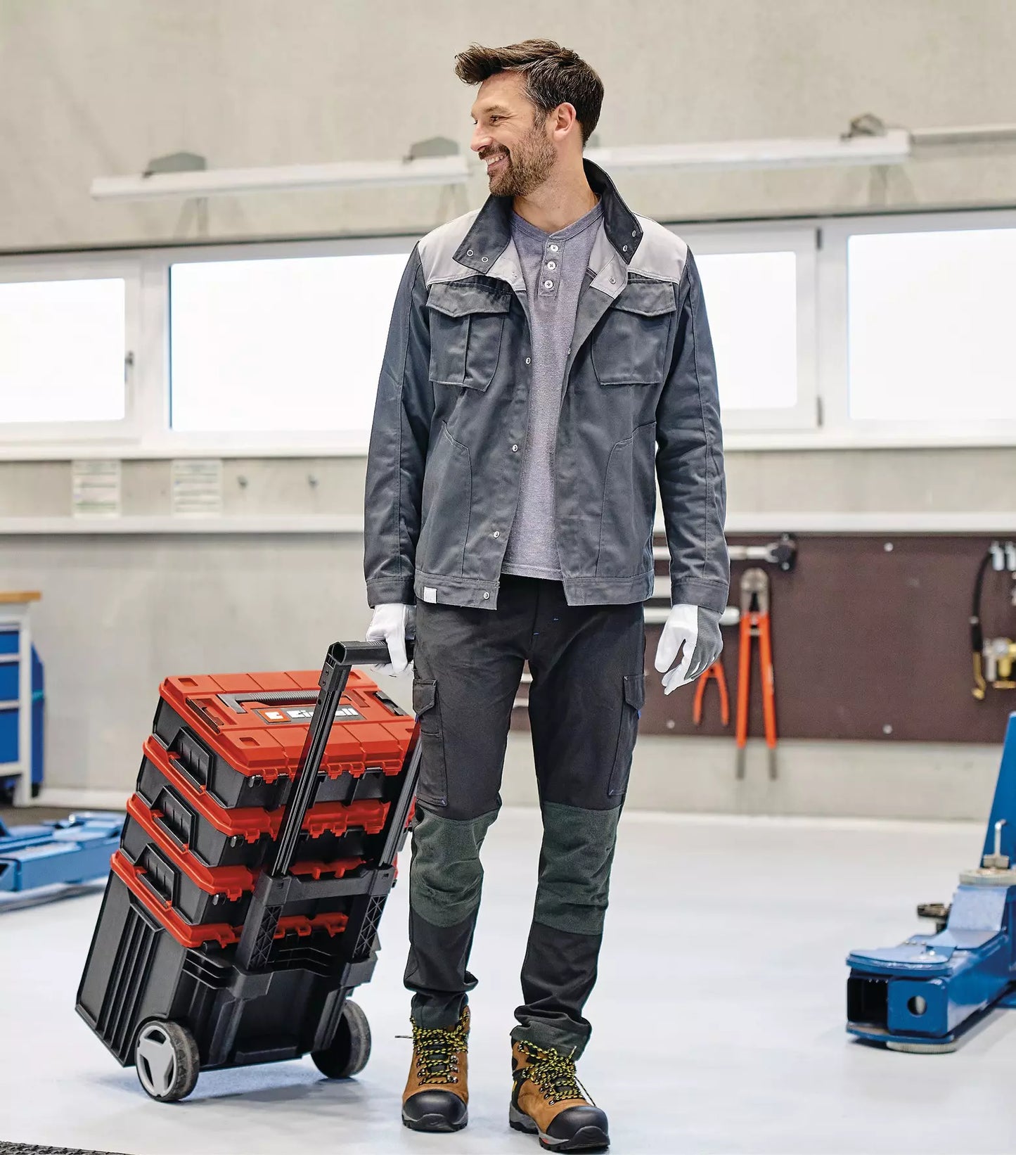 Sistema de maletines con ruedas Einhell E-Case Tower