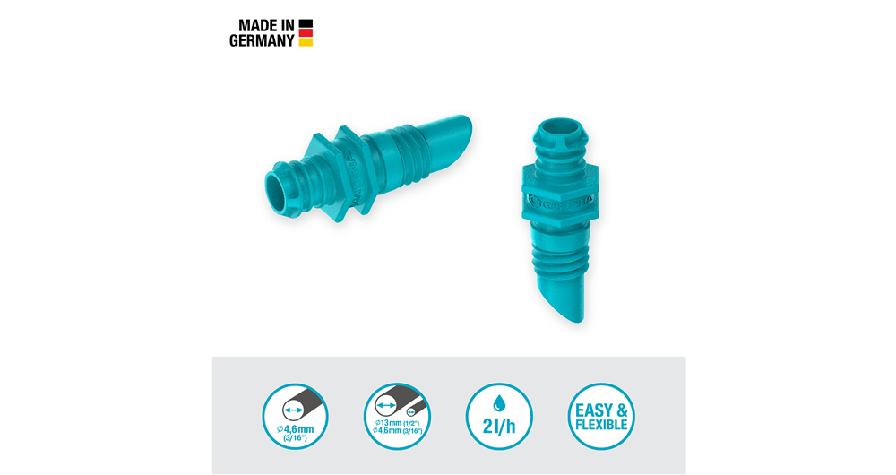 Tête goutte à goutte de fin de ligne 2l/h 25 unités Gardena 13307-20