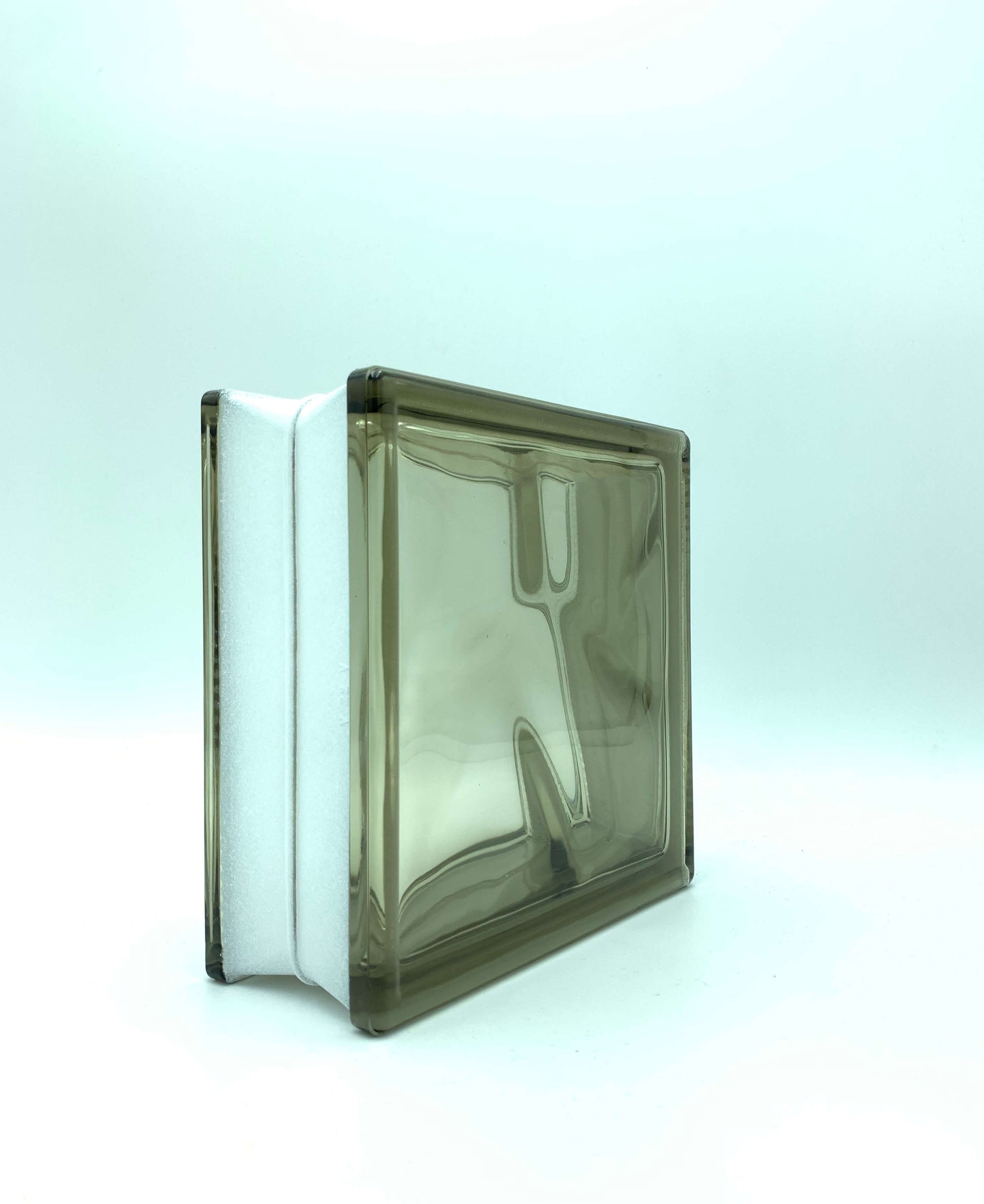 Bloque de vidrio Clear Wave 19x19x8 cm transparente