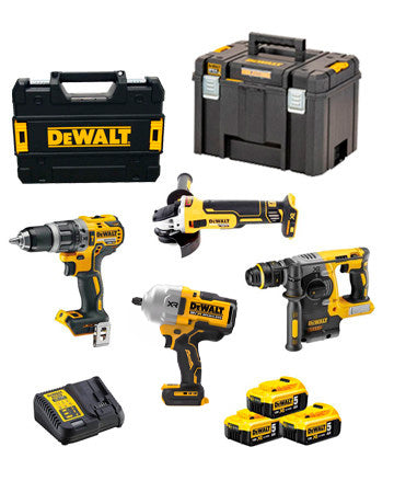 Dewalt Power Kit Hammer + Drill + Grinder + Impact Driver Battery DCK428P3T