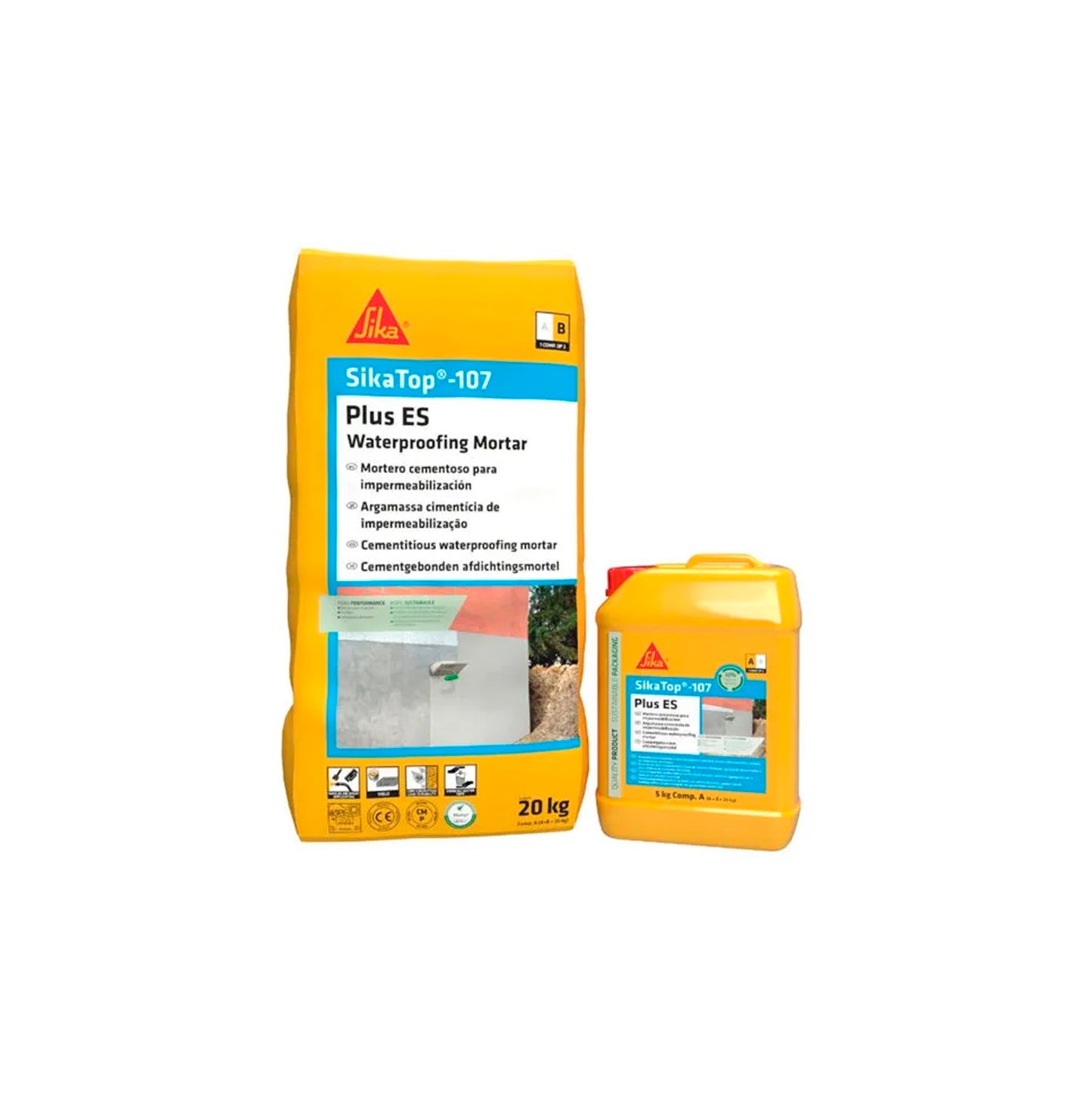 Mortier-enduit d'imperméabilisation et de protection bicomposant SikaTop-107 Plus FR