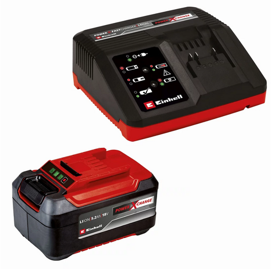Fast charger pack + 5.2Ah 18V Einhell battery