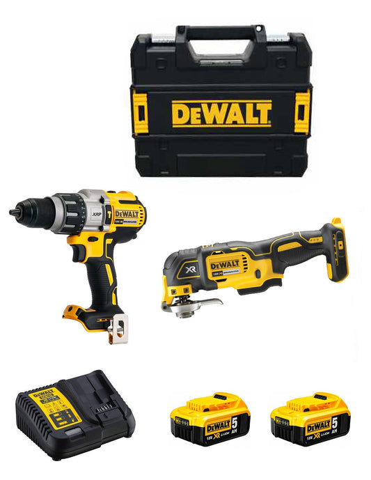 Kit Dewalt Drill hammer DCD996 + Brush DCP580 + 2bat 5Ah + Charger + Case DCK280P2
