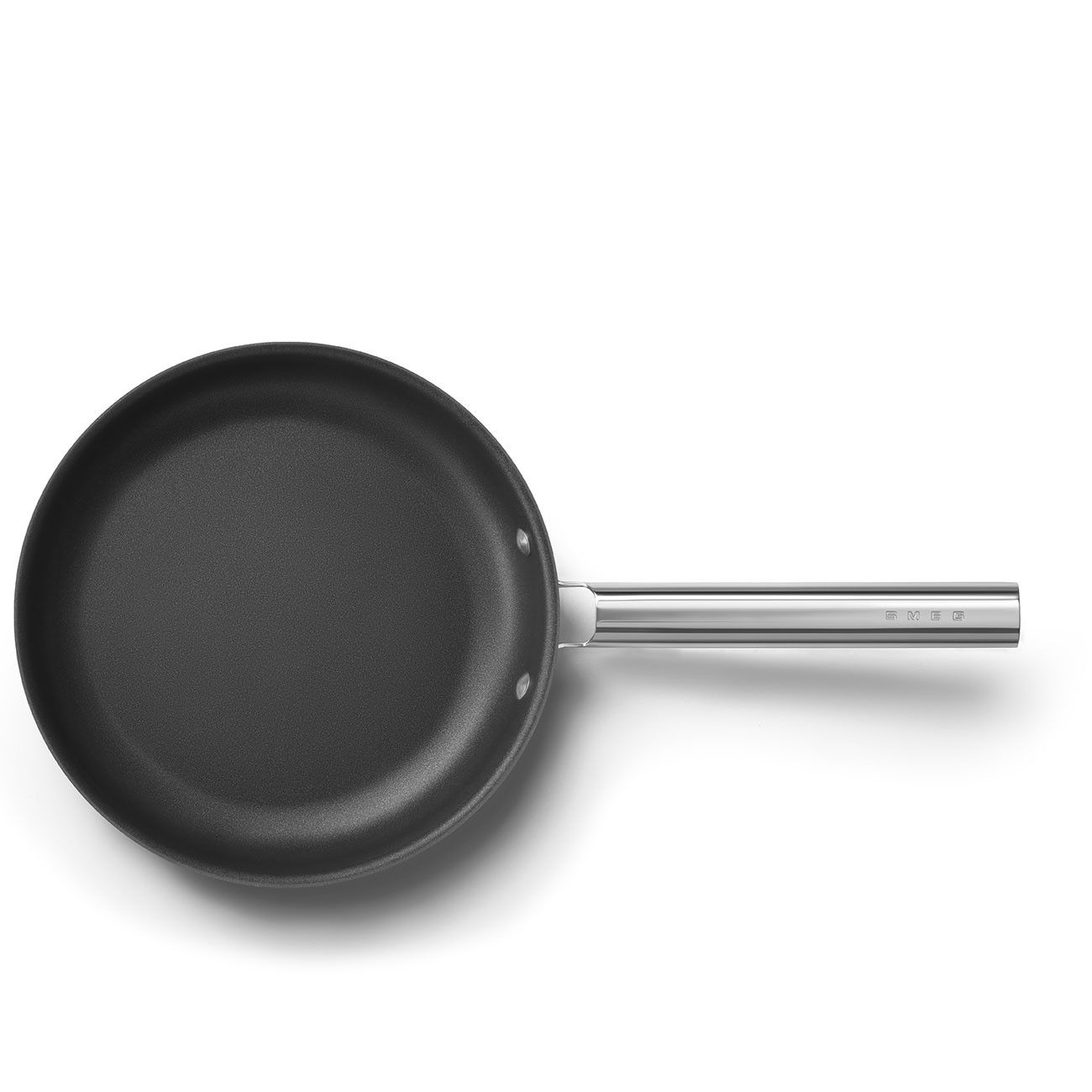 Set of 4 Smeg matte black non-stick frying pans