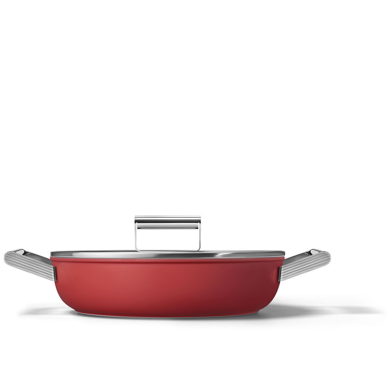 Smeg Matte Red Frying Pan Set
