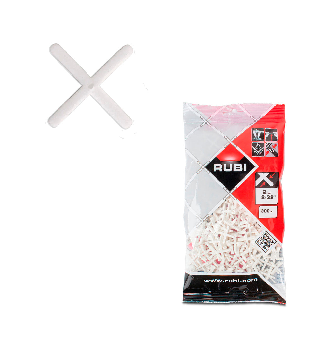 Entretoises de joint Rubi 02901 2 mm, 300 unités