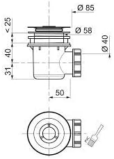 Robinet tourbillon pour receveur de douche diamètre 60 Wirquin 30719485