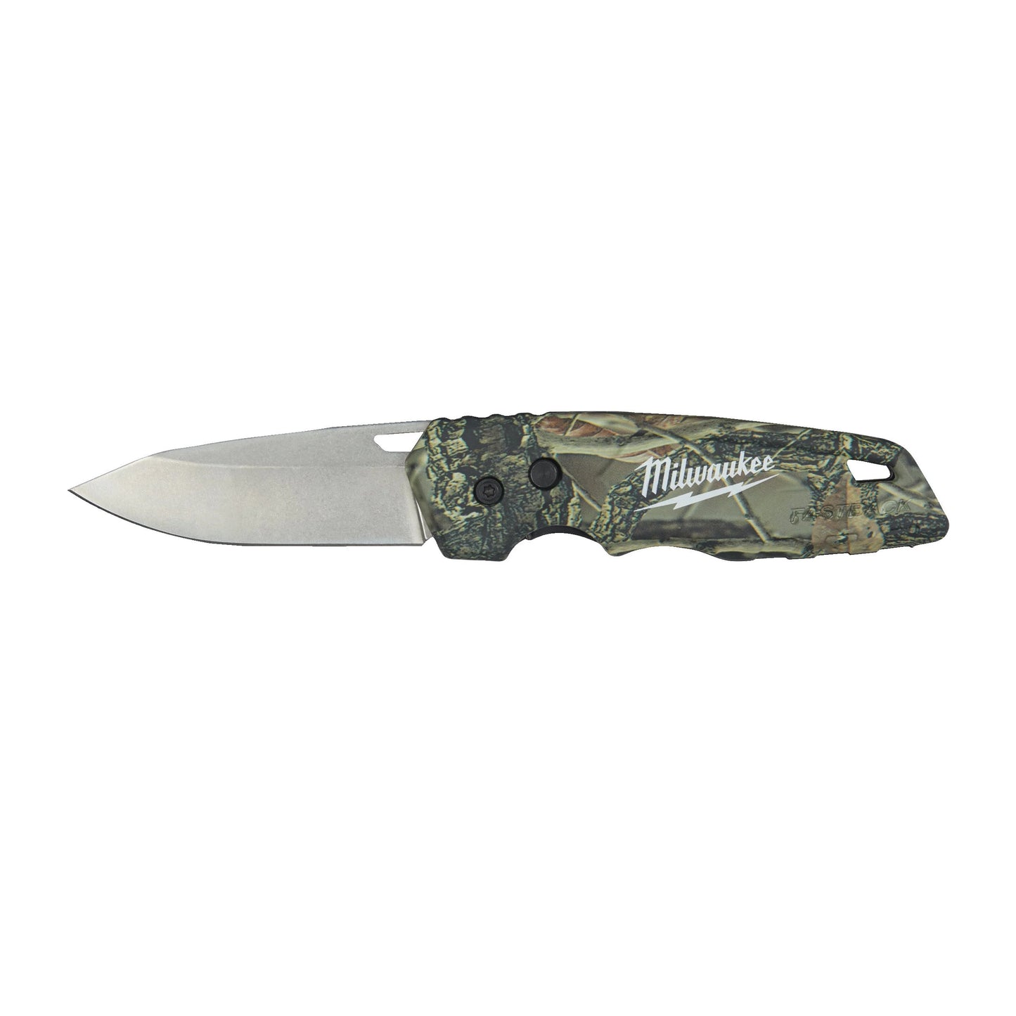 Couteau à lame tranchante camouflage Milwaukee FASBACK