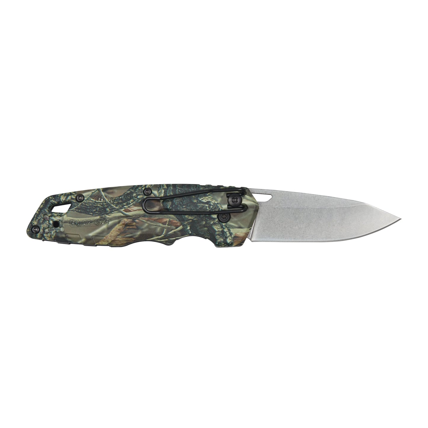 Couteau à lame tranchante camouflage Milwaukee FASBACK