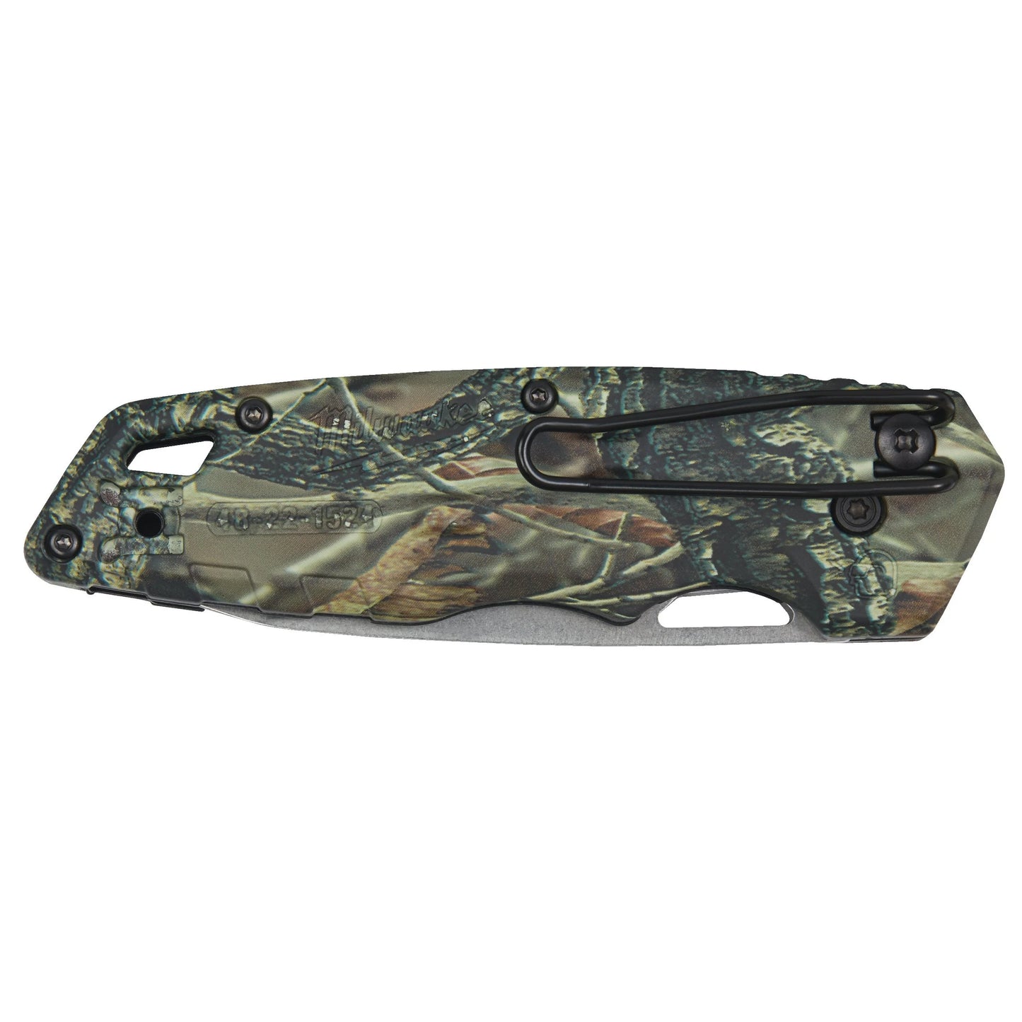 Couteau à lame tranchante camouflage Milwaukee FASBACK