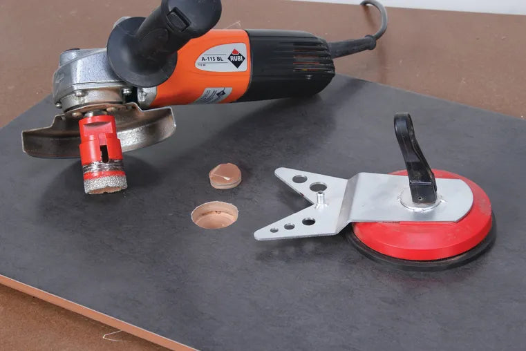 Kit 4 brocas de diamente + Guía Multidrill DRYGRES Rubi