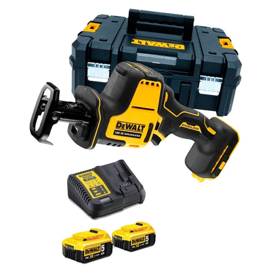 18V Brushless Mini Reciprocating Saw with 2 x 5.0Ah Batteries and Carrying Case Dewalt DCS369P2