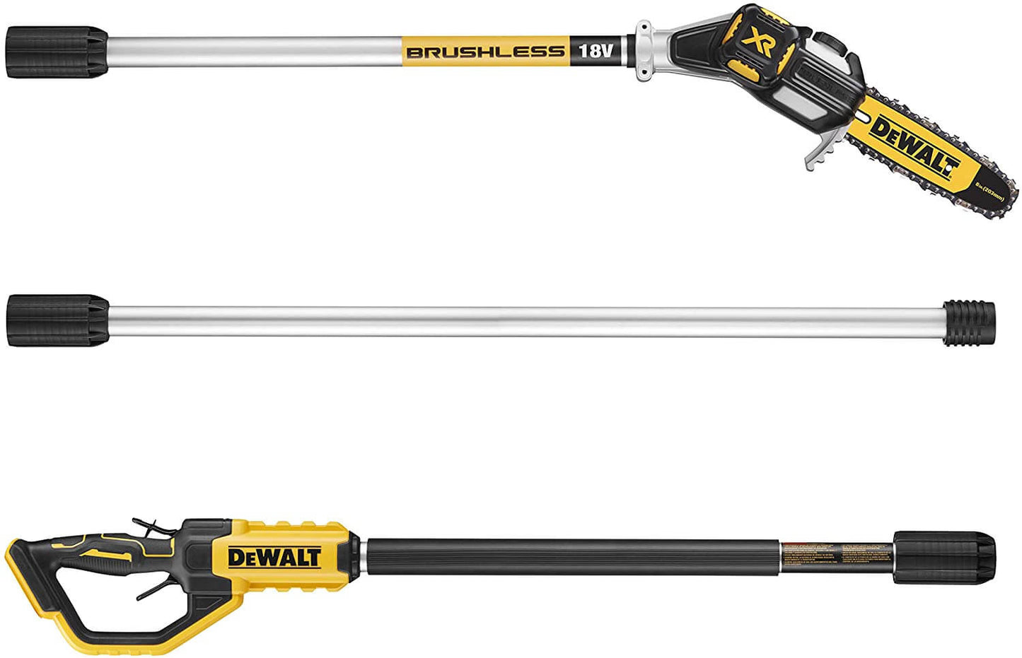 Sécateur en hauteur sur batterie 18V 450cm avec batterie 5Ah Dewalt DCMPS567P1