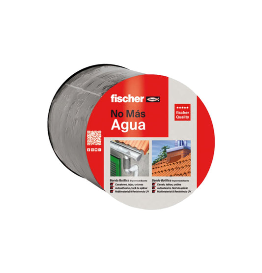 Bande de caoutchouc butyle 10cmx10mx0,6mm Gris Fischer