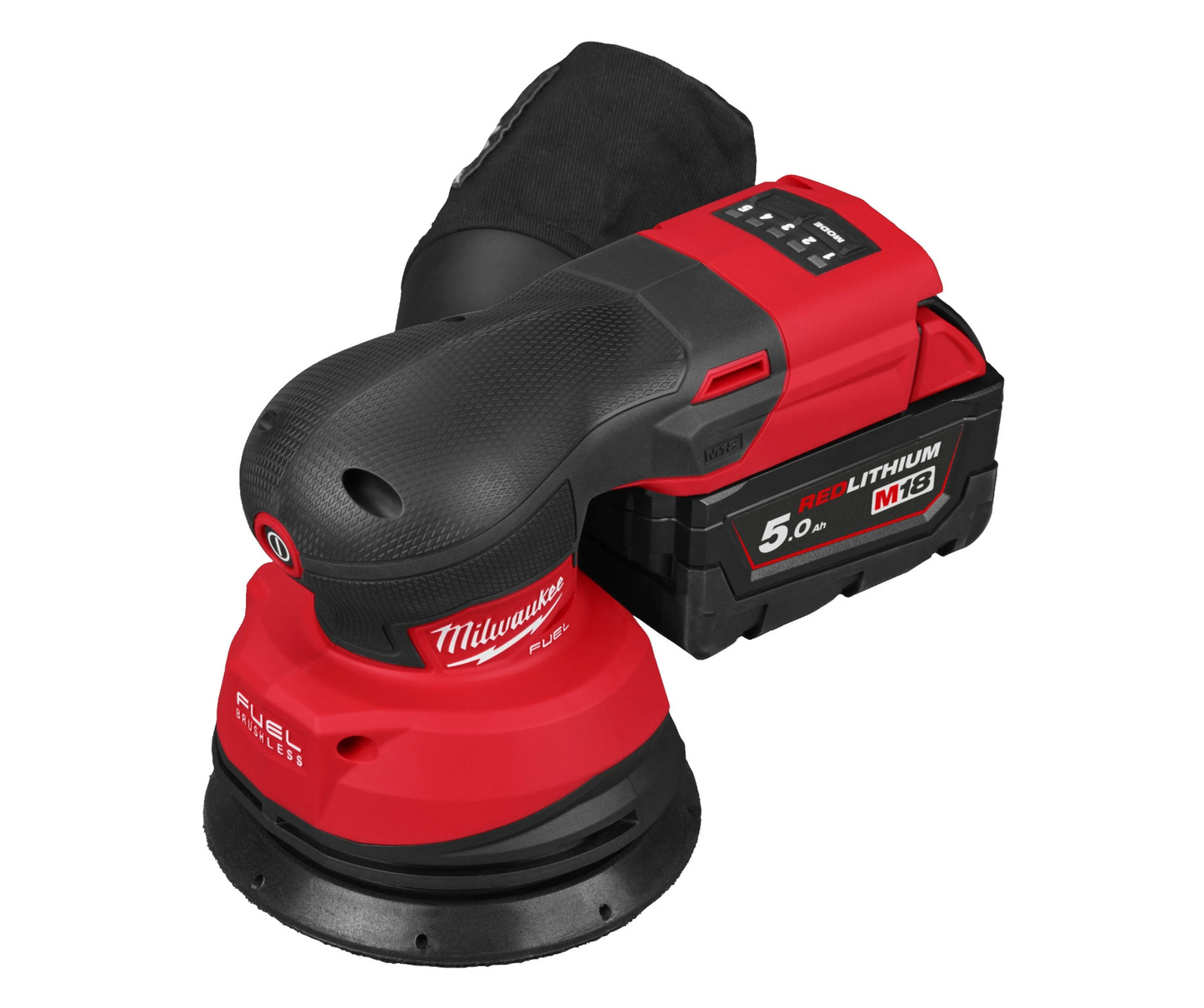 Ponceuse Rotorbitale M18 Carburant 125mm + 2bat 5Ah + Chargeur + Mallette Milwaukee M18 FROS125-502X