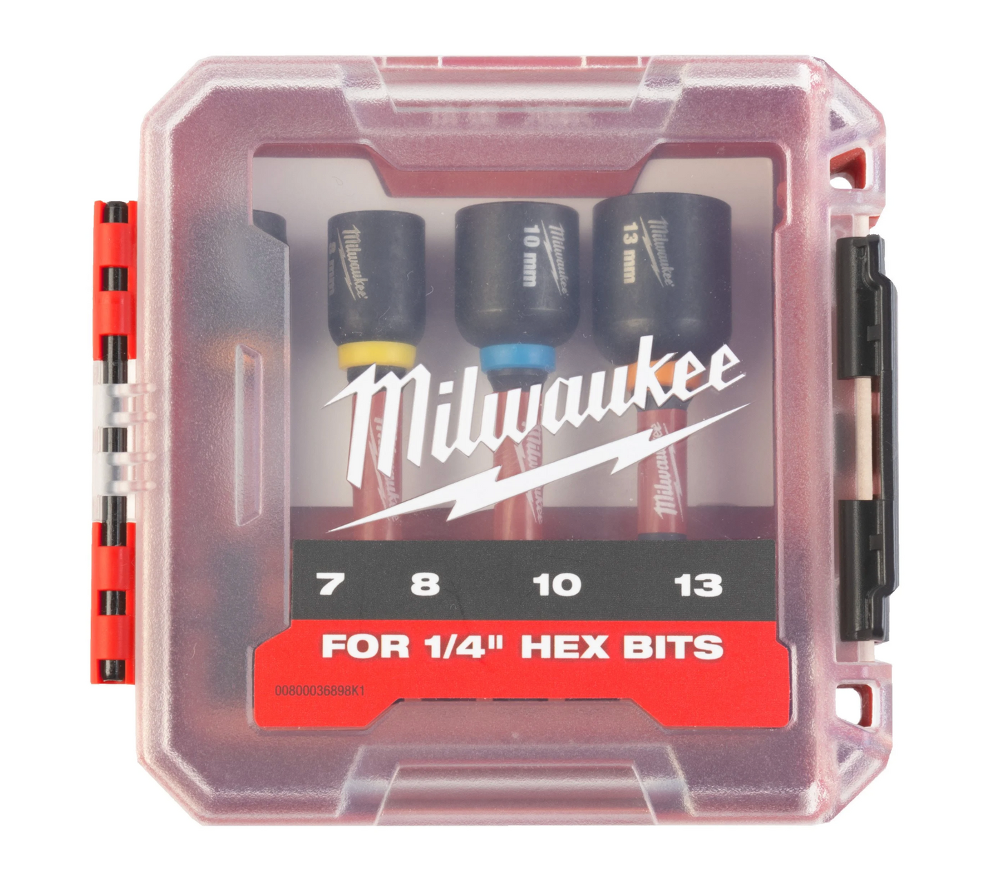Jeu de 4 douilles à impact Milwaukee avec tige hexagonale de 1/4"