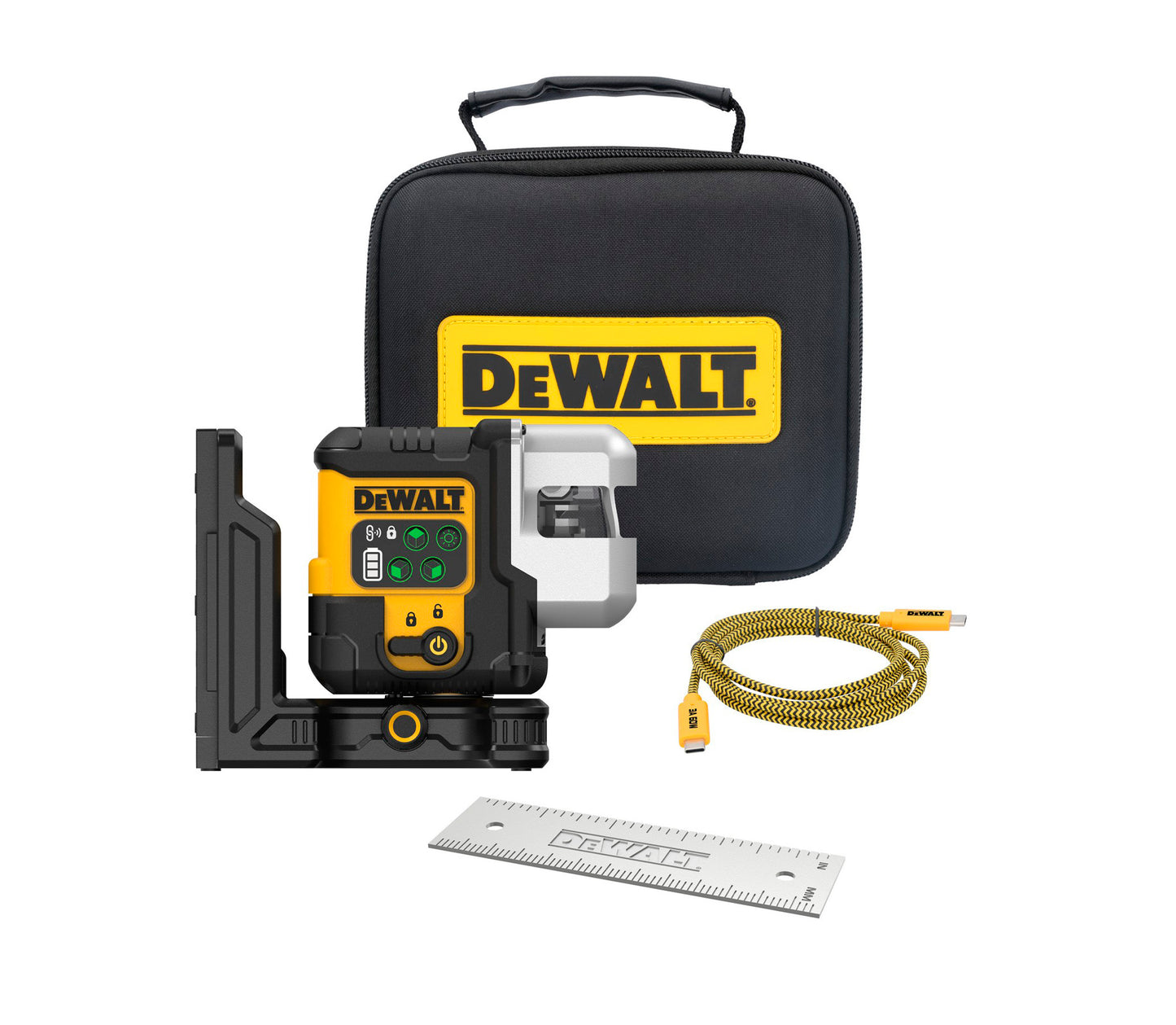 Niveau laser autonivelant Dewalt DCLE14301GB 3 lignes 180° vert USB-C