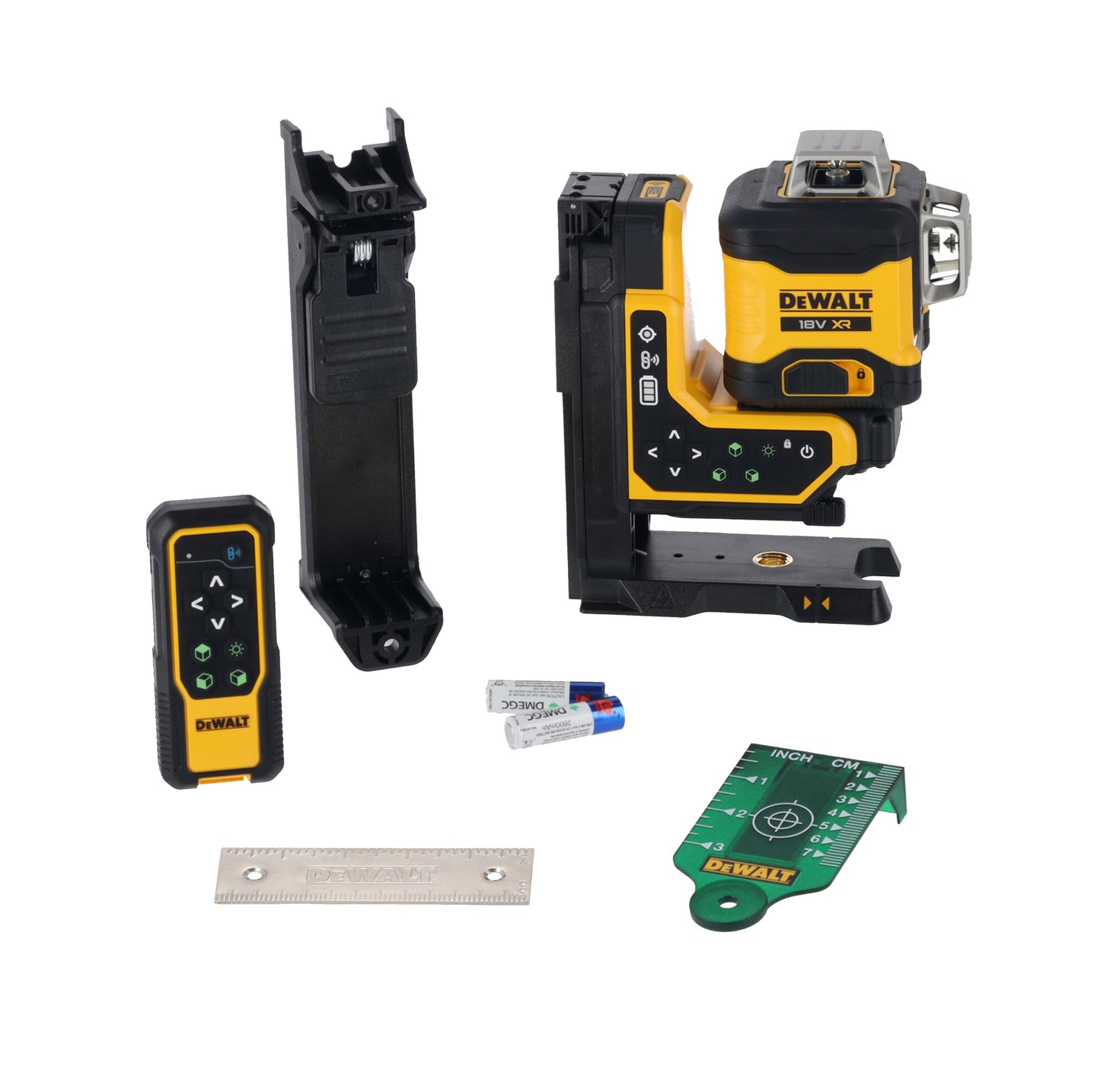 Niveau laser autonivelant vert Dewalt XR 18 V 3 lignes 360° avec télécommande DCLE34035B