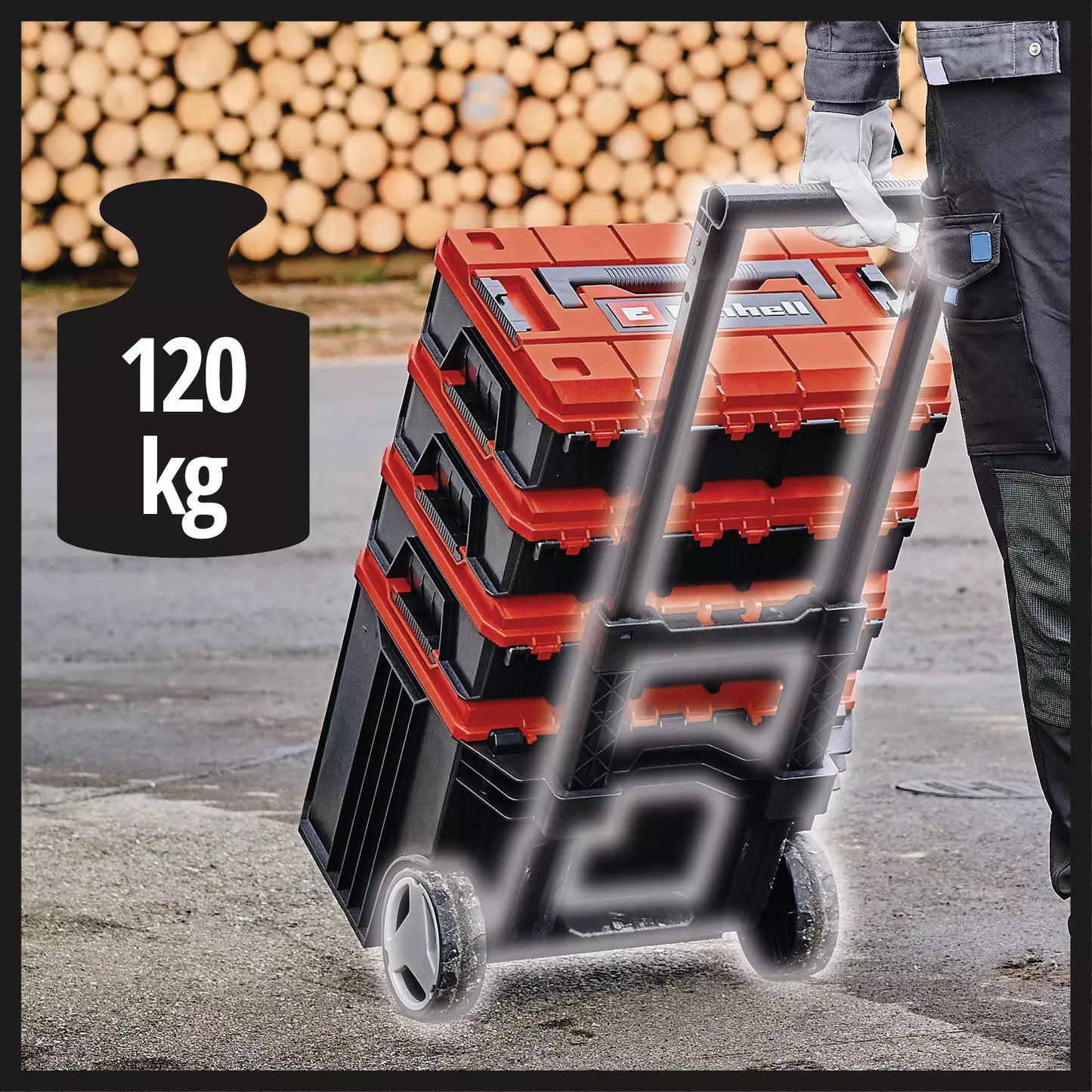 Système de valises à roulettes Einhell E-Case Tower