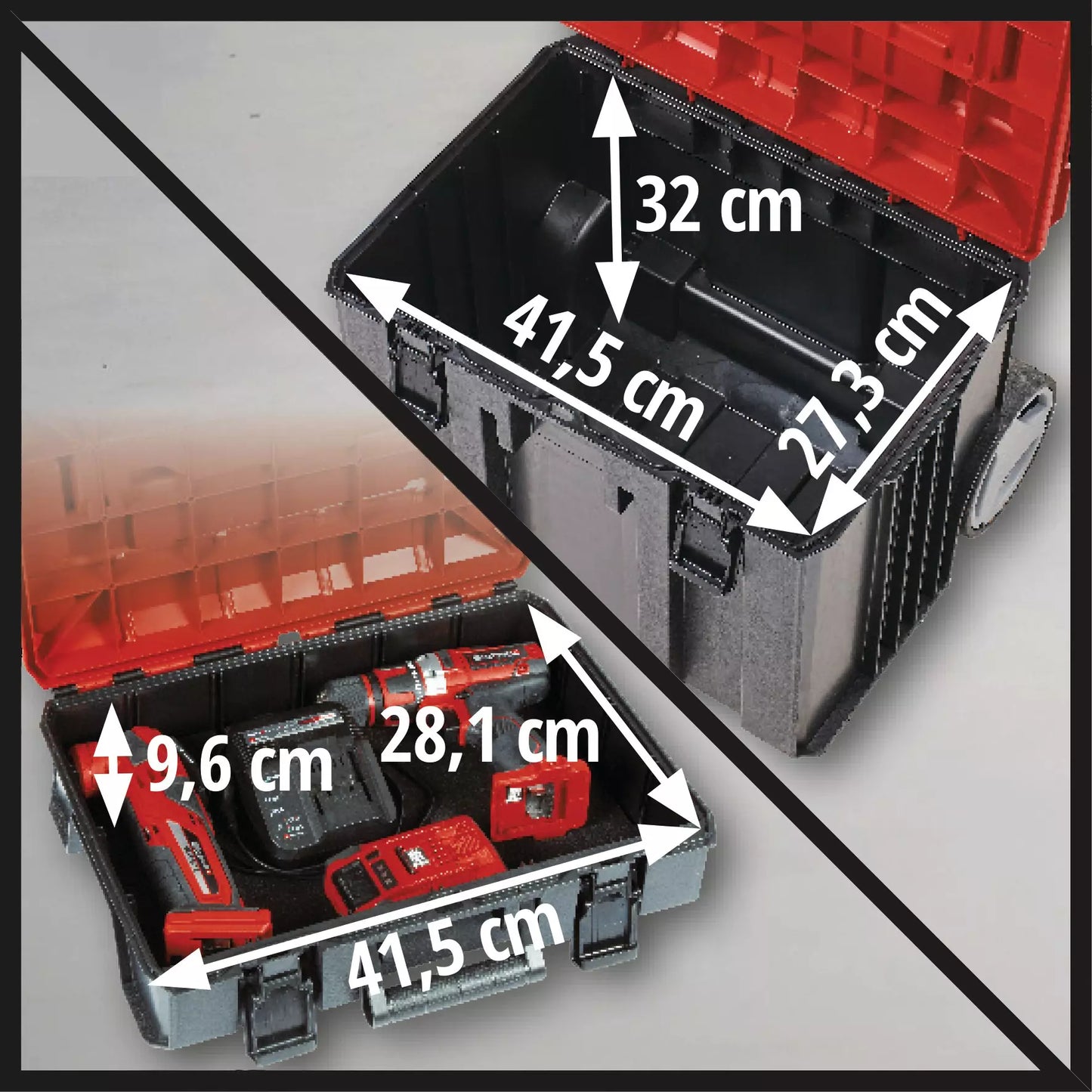 Système de valises à roulettes Einhell E-Case Tower
