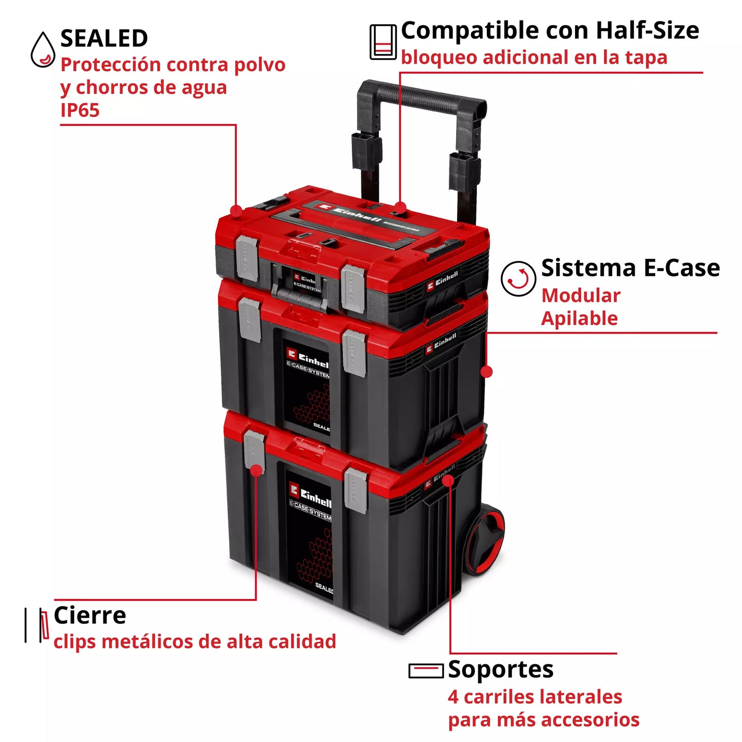 Système de mallettes à roulettes Einhell E-Case Rolling Workshop NEUF SOUS EMBALLAGE