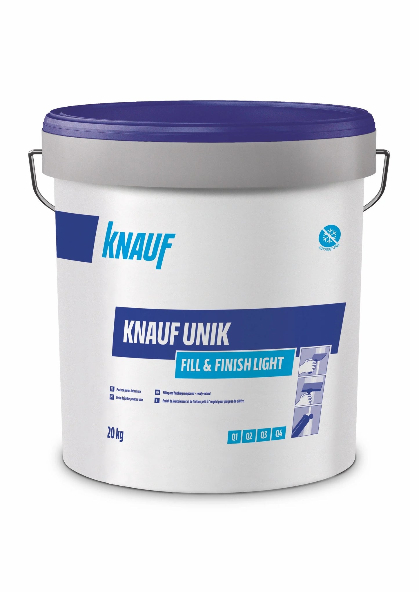 Enduit de jointoiement et de finition léger, prêt à l'emploi, 20 kg Knauf Unik Fill & Finish Light