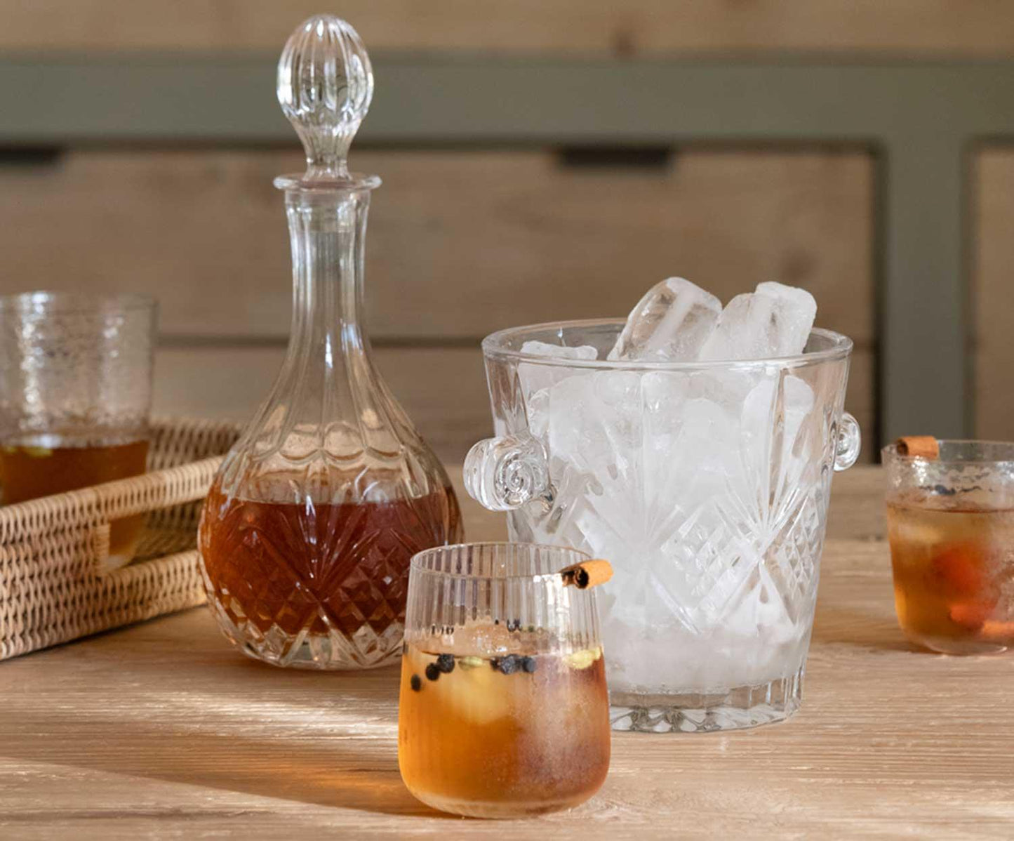 Bouteille de liqueur vintage en verre 850ml Andrea House