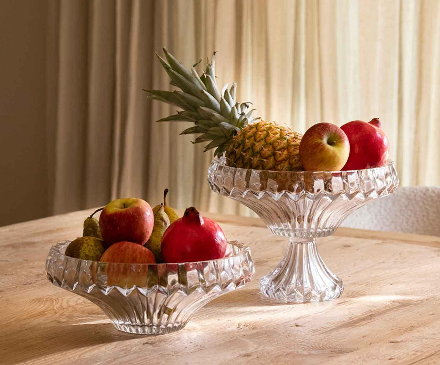 Coupe à fruits classique en cristal taillé Ø31x12cm Andrea House