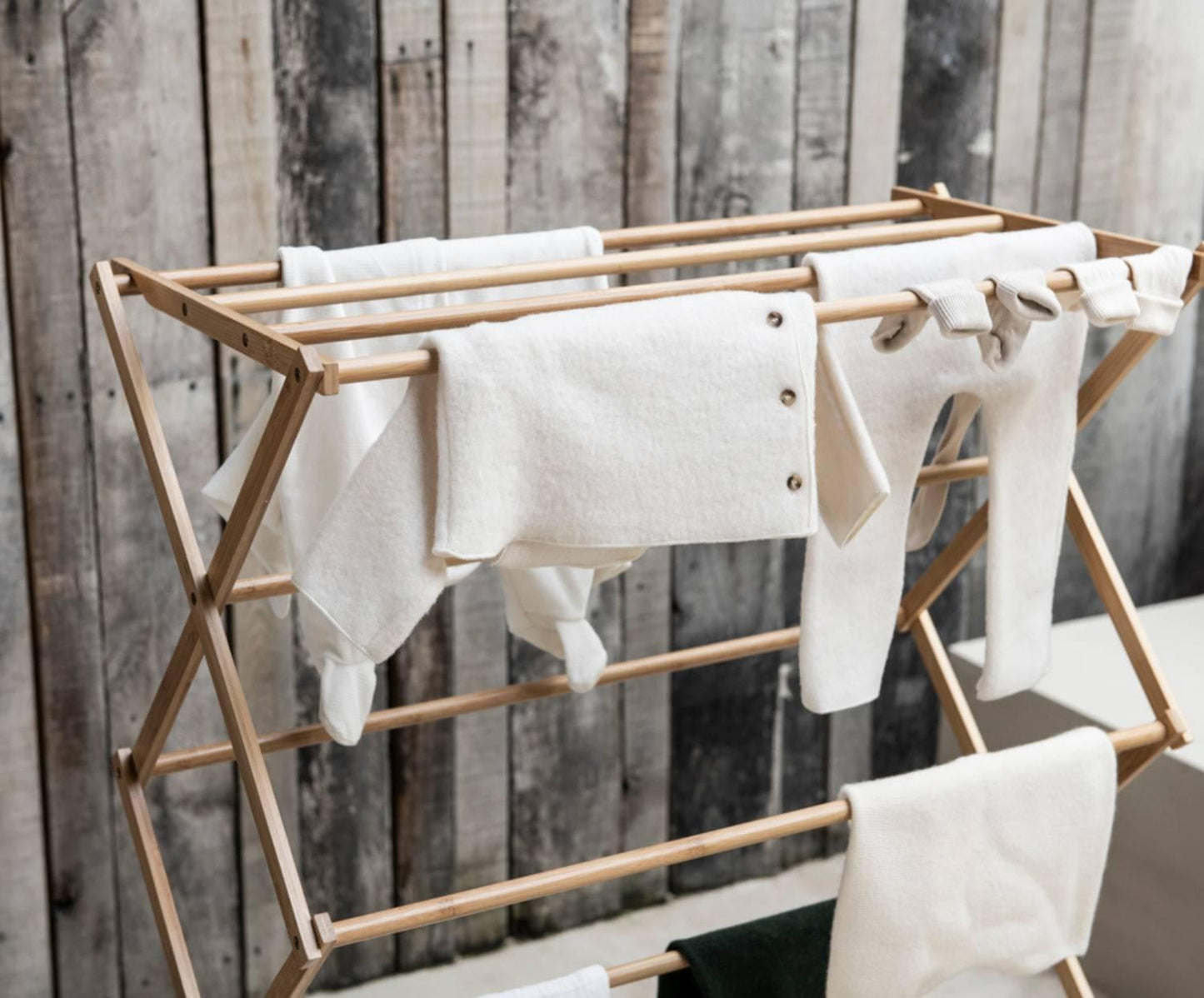 Étendoir à linge pliable en bambou Andrea House