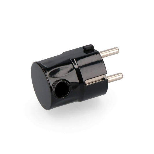 Fiche mâle type F 4,8mm 16A T/TL Noire EDM R40005