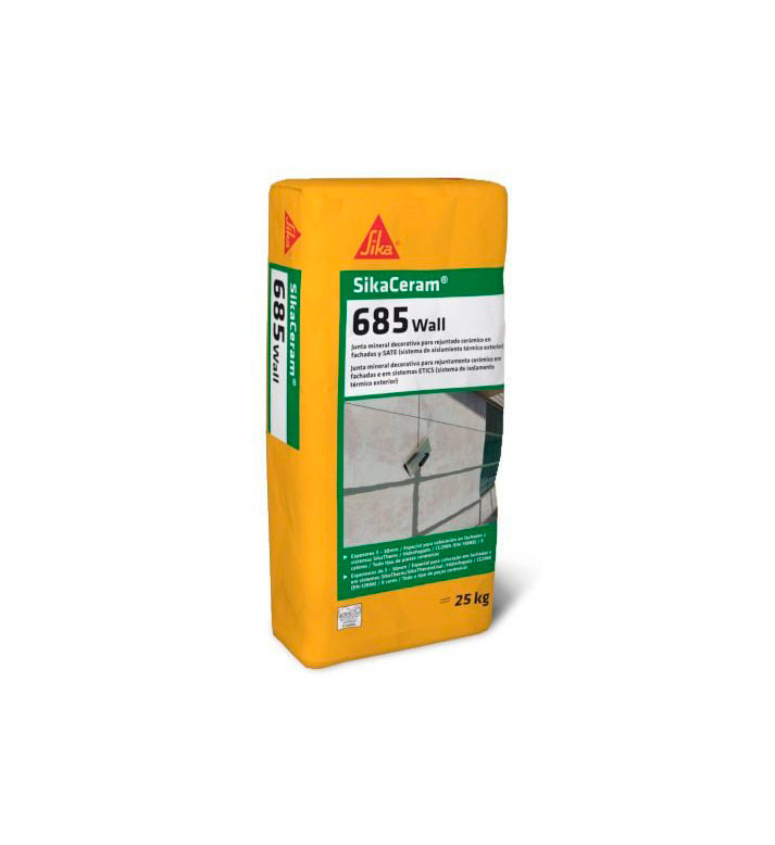 Coulis minéral pour joints céramiques sur façades, ETICS et piscines SikaCeram-685 Wall 25kg Sika