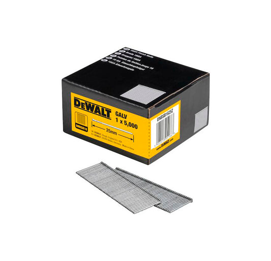 Boîte de 5000 clous galvanisés 1,6 x 25 mm Dewalt DNBSB1625Z