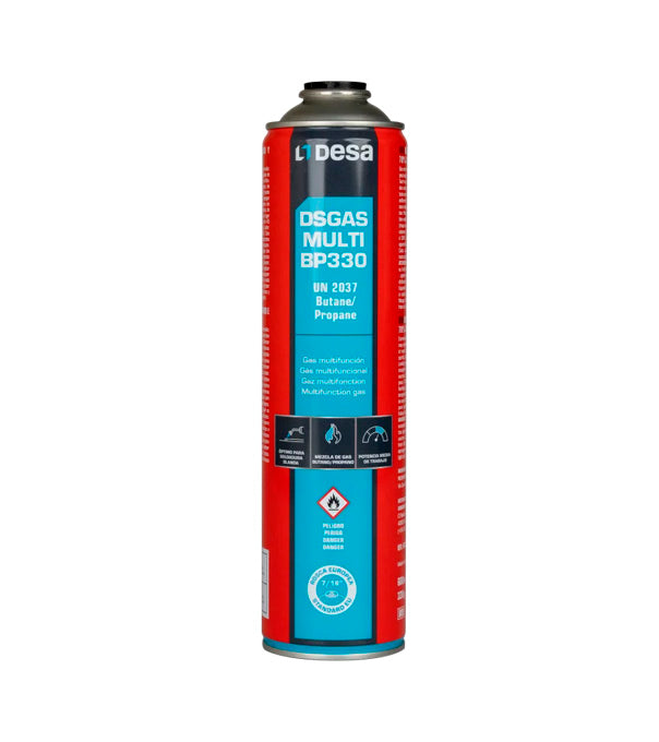 Bouteille de gaz butane/propane avec basculeur 7/16", Desa 330gr DSGAS - MULTI BP330