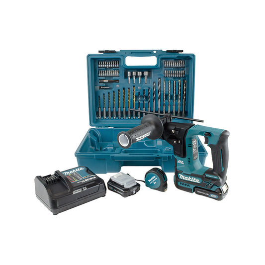 Marteau perforateur 10,8V avec accessoires 2 batteries 2.0Ah + Chargeur + Malette Makita HR140DSAE1