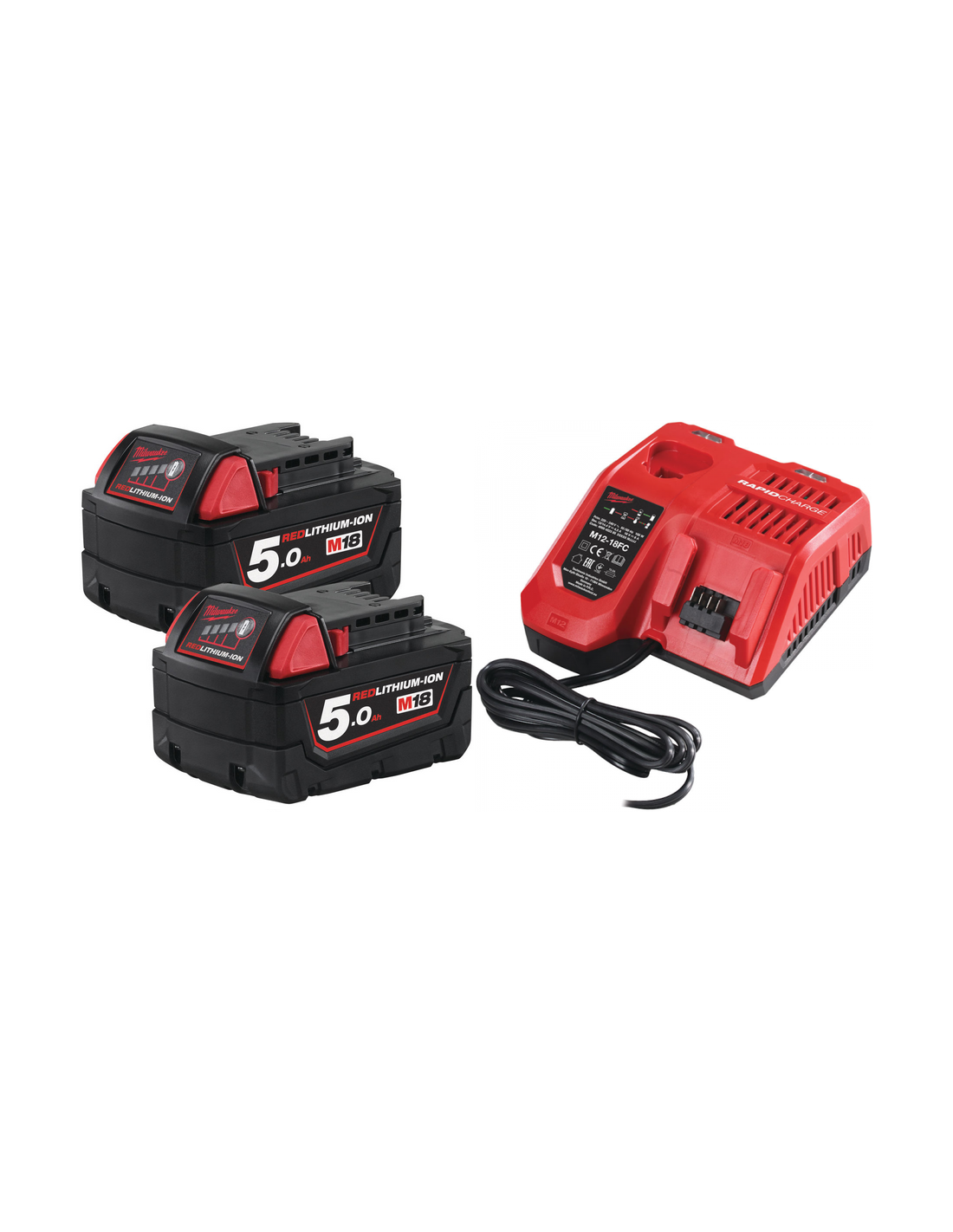 Powerpack 6 outils + 2bat + chargeur + Sac Milwaukee M18FPP6K2-502B