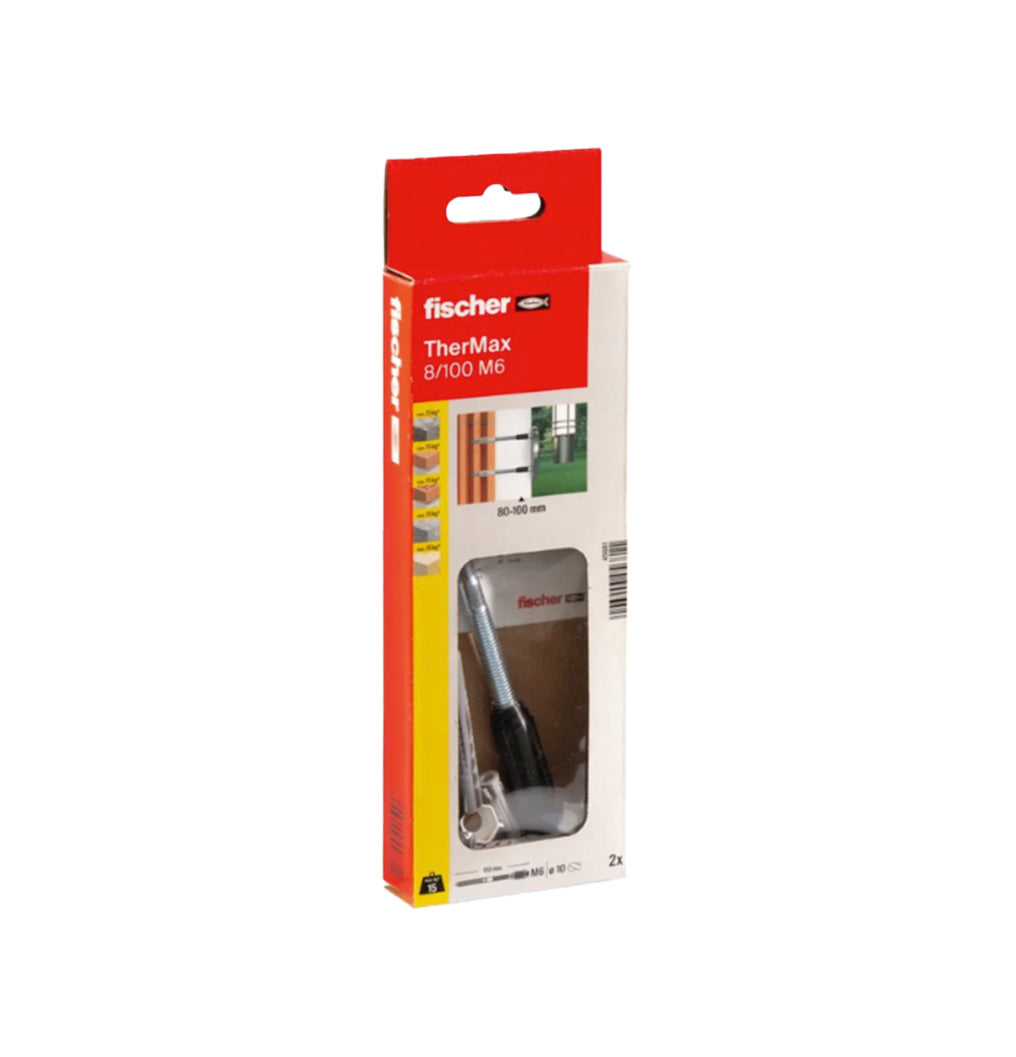 Boîte 2 ancrages pour façades avec isolant thermique TherMax 8/100 M6 Fischer