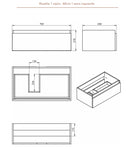 Conjunto de Baño Mueble Box Nogal Valenti + Lavabo Ada VisoBath VISOBATH - 3