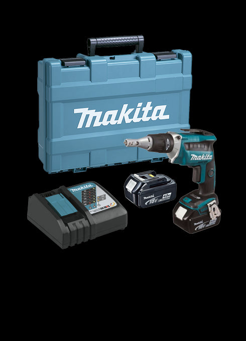 Makita 18V visseuse pour plaques de plâtre 2 batteries de 4.0Ah et mallette de transport DFS452RME MAKITA - 1